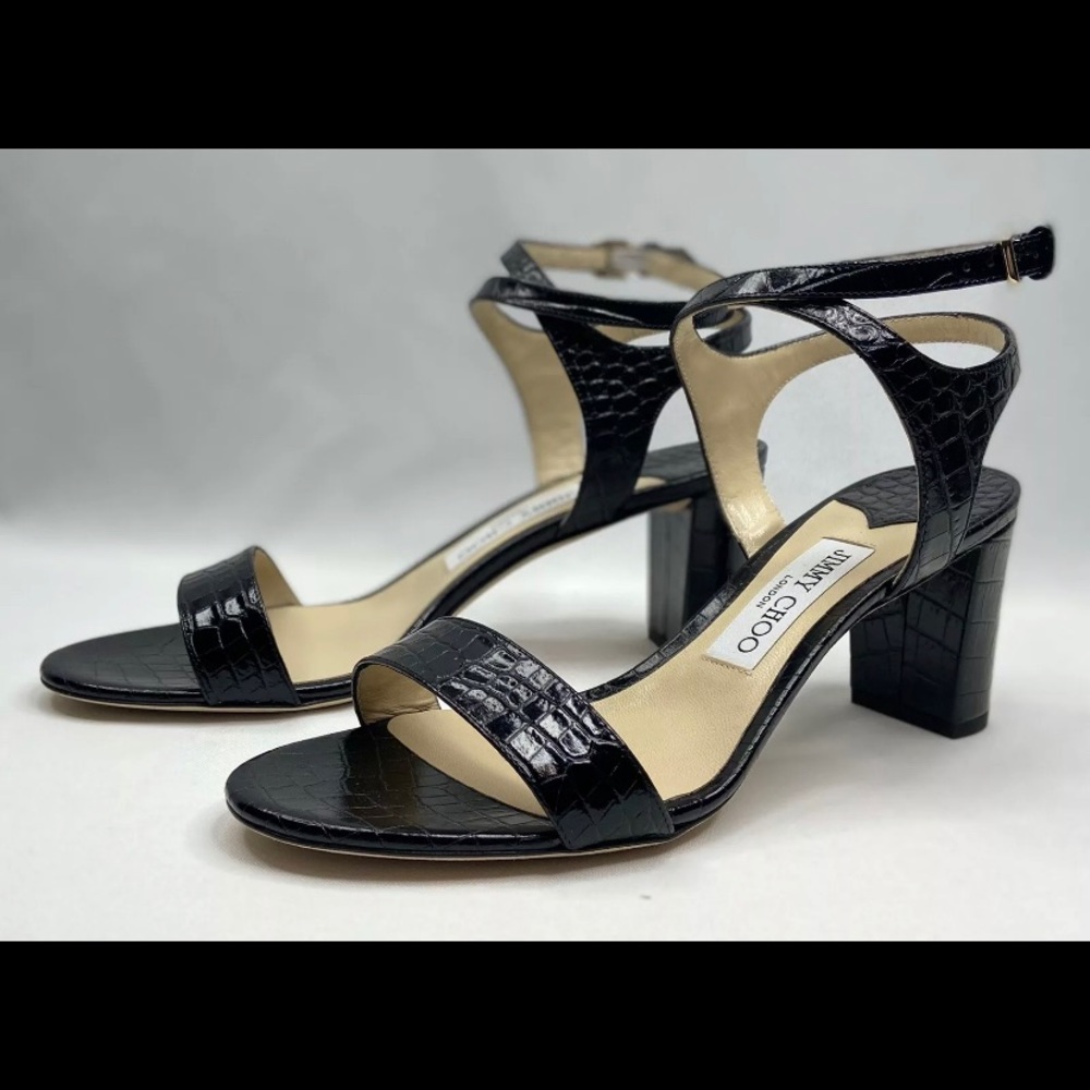 Jimmy Choo Women's Black Marine 65 High-Heel Sandals